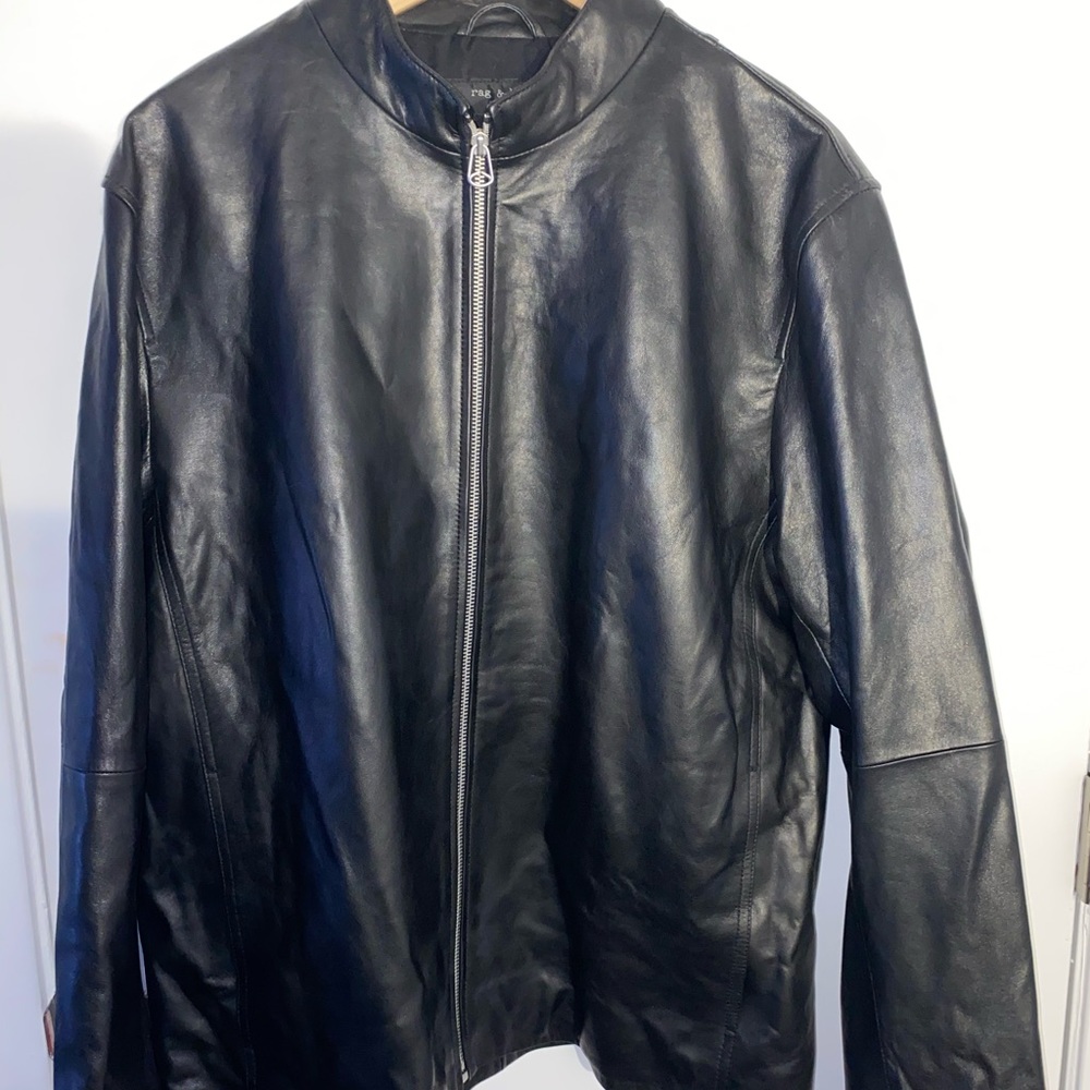 Rag & Bone men’s lamb skin leather jacket